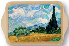 Tava metalica - Van Gogh - Champs avec Cypres