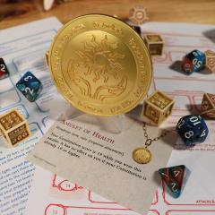 Medalion - Dungeons & Dragons - Placat cu aur 24k
