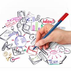 Set 4 pixuri cu bila - Triplus