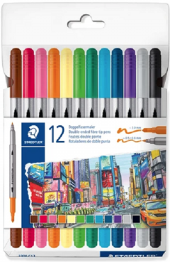 Set 12 carioci cu doua capete