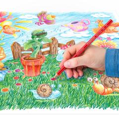 Set 24 Creioane colorate - Noris