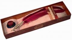 Pana rosie cu calimara pentru caligrafie