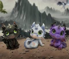 Figurina - Little Hordlings Cute Baby Dragonling - Purple