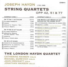 String Quartets Opp. 42 & 77. Seven Last Words Of Our Saviour On The Cross