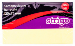 Notite adezive - Strigo - Galben Pastel 12.5x7.5cm
