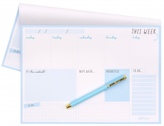 Planificator - Pukka Pad - Sky Blue, nedatat, saptamanal, 29.5x21cm