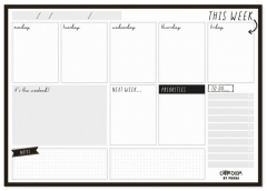 Planner - Carpe Diem Weekly Planner Pad - Black