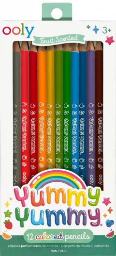 Set 12 creioane colorate parfumate - Yummy!