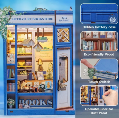 Puzzle 3D 186 piese - Cotor de carte - Literature Bookstore