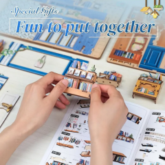 Puzzle 3D 186 piese - Cotor de carte - Literature Bookstore