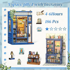 Puzzle 3D 186 piese - Cotor de carte - Literature Bookstore