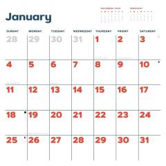 Calendar de perete - Ianuarie 2026 - Decembrie 2026 - Catffirmations