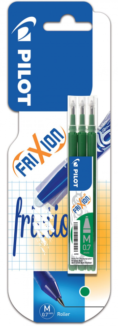 Set 3 rezerve roller Pilot (Verde) - Frixion (0.7)