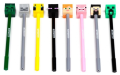 Set 8 pixuri cu topper Minecraft