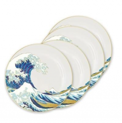 Set 4 farfurii - The Great Wave of Kanagawa