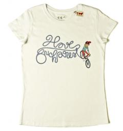 Tricou pentru femei - Bicycle Ioana Sopov, culoarea alb, marimea M