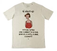 Tricou pentru barbati - Obor George Rosu, culoarea alb, marimea M