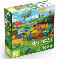 Puzzle 100 piese - Masini agricole