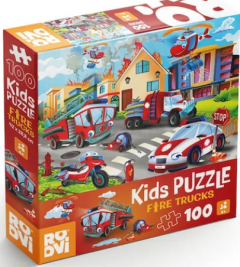 Puzzle 100 piese - Masini de pompieri