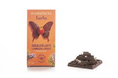 Ciocolata cu cimbrisor si piersici cu agave (fara zahar) - Sweeteria herbs, 100g