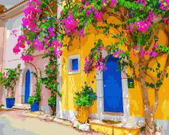 Set pictura pe numere - Casa galbena