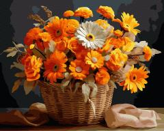 Set pictura pe numere - Flori portocalii