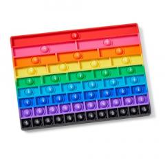 Joc educativ - Tablita senzoriala cu fractii - Rainbow Fraction