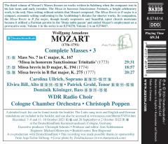 Mozart: Complete Masses, Vol. 3
