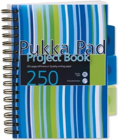 Carnet A5 cu spirala si separatoare - Pukka Pad - Albastru
