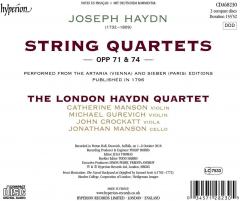 Haydn: String Quartets Opp 71 & 74