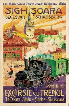 Poster - Sighisoara - Excursie cu trenul