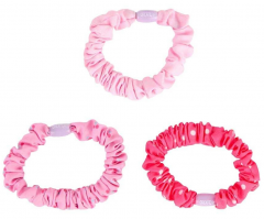 Set 3 elastice de par - Roz