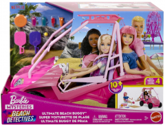 Masina - Barbie Mysteries - Detectivi pe plaja, masinuta buggy si accesorii