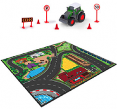 Set covoras antiderapant si masinuta 8 cm - mai multe modele si culori