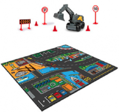 Set covoras antiderapant si masinuta 8 cm - mai multe modele si culori