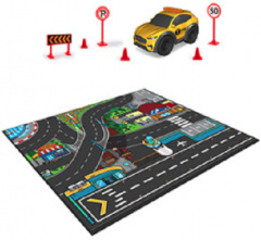 Set covoras antiderapant si masinuta 8 cm - mai multe modele si culori