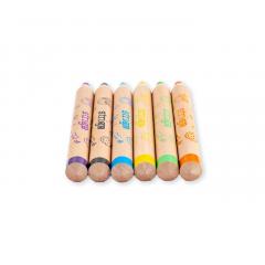 Set 6 creioane colorate Strigo Jumbo Capybara