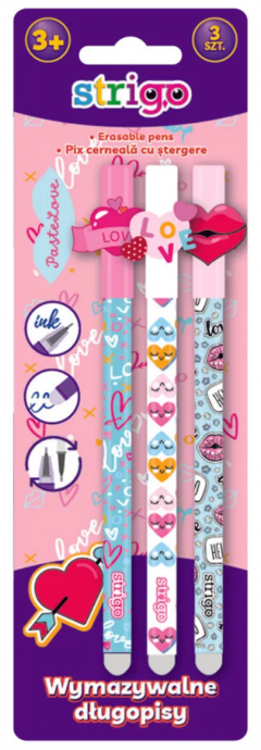 Set 3 pixuri cerneala cu stergere - LoveX3