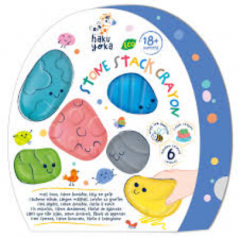 Set 6 creioane colorate - Pietricele