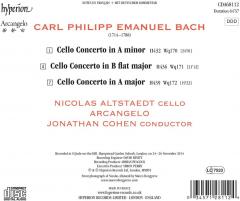 Carl Philipp Emanuel Bach: Cello Concertos