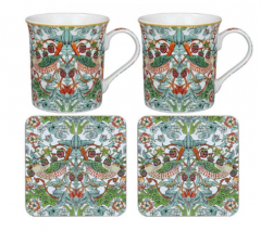 Set 2 cani + coastere - Strawberry Thief