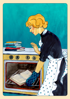 Carte postala - Femeia la carte