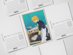 Carte postala - Femeia la carte