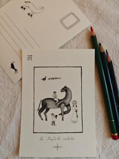 Carte postala - La Pastele calului