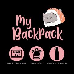 Rucsac - My Backpack - Sushi Cat