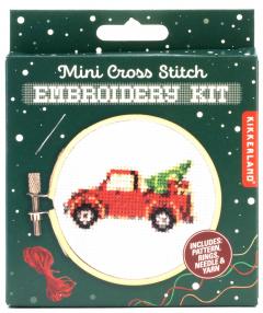 Set creativ broderie - Truck with Christmas Tree - Kikkerland