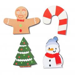 Set 4 semne de carte magnetice - Christmas Icons - Kikkerland