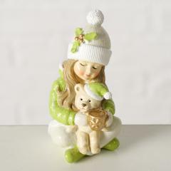 Figurina - Fata cu urs de plus (2 modele - pret pebucata)