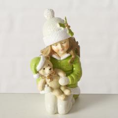 Figurina - Fata cu urs de plus (2 modele - pret pebucata)