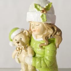 Figurina - Fata cu urs de plus (2 modele - pret pebucata)